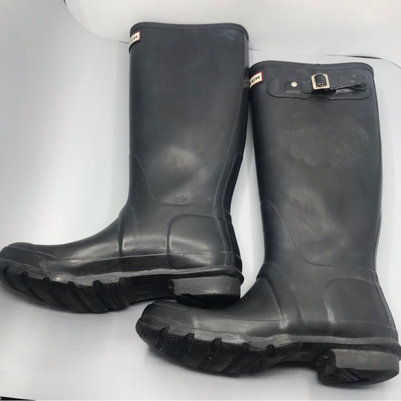 Hunter Original tall black unisex rainboots size US5M/6F - Picture 3 of 11